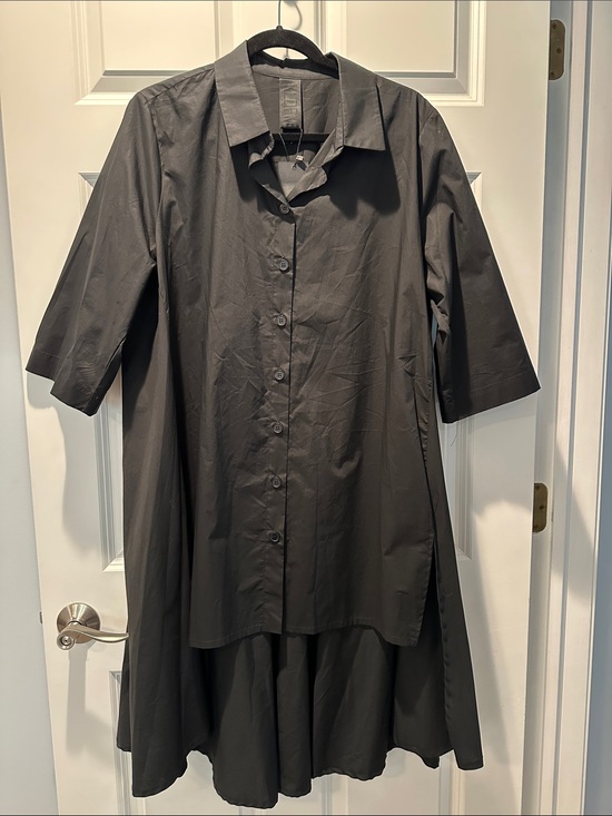 Kedem Sasson Tops - Kedem Sasson Dramatic Gorgeous Black Split High Low Tunic Sz 2 NWT